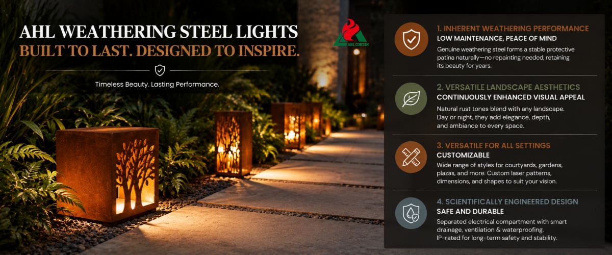 Why Choose AHL High-Quality Weathering Steel Lights